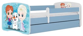 Detská posteľ Babydreams Snehové princezné modrá