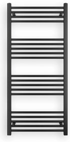 Erga Puerto, vykurovacie teleso 1300x600 mm, 620W, čierna matná, ERG-LAV-GRZE-BK-60130