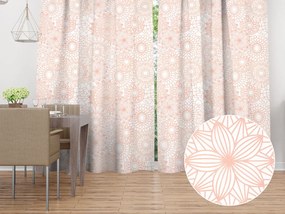 Biante Bavlnený záves Sandra SA-275 Svetlo lososové mandaly na bielom 140x180 cm