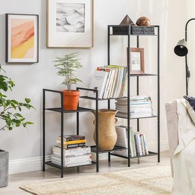 Regál Debra 128 cm černý