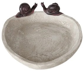 Napájadlo pre vtáky Snails, 6x21 cm, polyresin, béžová