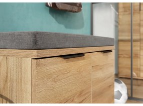 Skrinka na topánky v dekore duba s lavicou Fremont - Germania