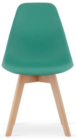 Zelená stolička KITO s bukovými nohami