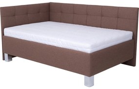Čalúnená posteľ s úložným priestorom bez matraca MARIA PETITE 120x200 cm hnedá