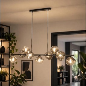 BRILAGI - Závesný luster na lanku VULCANO 9xG9/8W/230V čierna/dymová čierna