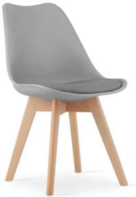 TRENDIE Jedálenská stolička SCANDI svetlo sivá - škandinávsky štýl