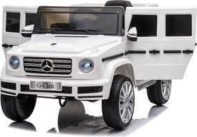 LEAN CARS Elektrické autíčko Mercedes G500 LED MP3 diaľkové ovládanie biele
