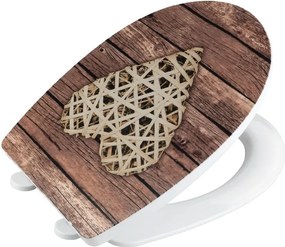 WC sedadlo s vysokým leskom Wenko Curly Heart, 45 × 36,5 cm