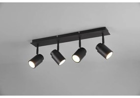 Matne čierne kovové bodové svietidlo 19x52 cm Angelo - Trio