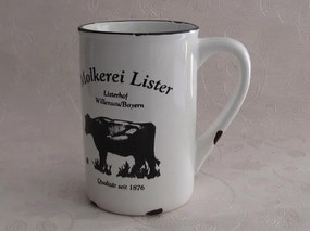 Porcelánový retro hrneček - Milk cow