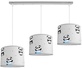 Detské závesné svietidlo Cone, 3x textilné tienidlo so vzorom (výber zo 6 farieb), (výber z 2 farieb konštrukcie)