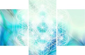 Obraz - Merkaba v tyrkysovom pozadí (90x60 cm)