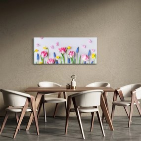Obraz jarných kvetov (120x50 cm)