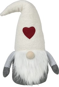 Dverná zarážka skřítek Gnome v béžovej čiapke - 25*21*26 cm