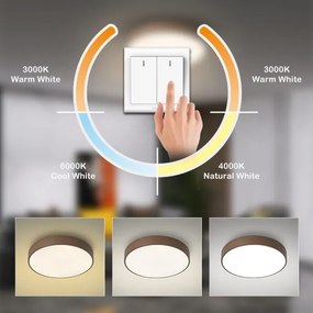 Brilagi - LED stropné svietidlo POOL LED/36W/230V 3000/4000/6000K 30 cm hnedé