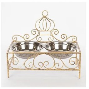 Stojan s dvomi nerezovými miskami