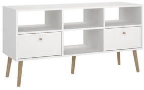 Biely TV stolík 117x61 cm Bodo – Tvilum