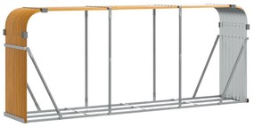 Držiak na polená bledohnedý 234x45x100 cm pozinkovaná oceľ