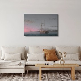 Obraz - Fitz Henry Lane, Lumber Schooners at Evening on Penobscot Bay, reprodukcia (90x60 cm)