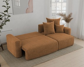 Rohová sedačka Denia (P) (horčicová). Akcia -20%. Vlastná spoľahlivá doprava až k Vám domov. 1133108