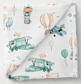 Sada 3ks bavlnených plienok PREMIUM, Airplanes - Ocean