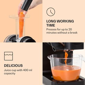 Klarstein Bella Elegance, odšťavovač, 200 W, 400 ml, bez BPA