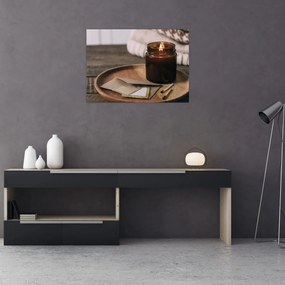 Obraz - Horiaca sviečka (70x50 cm)