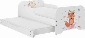Wooden Toys Detská posteľ MIKI 160x80 LISEK s funkciou na spanie