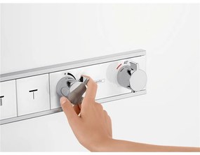 HANSGROHE RainSelect modul termostatu s podomietkovou inštaláciou, pre 4 spotrebiče (vrchná sada), biela/chróm, 15357400