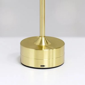 Nabíjateľná dotyková stolná LED lampa TAVOLO LED/2,5W/5V 2400 mAh 3000-6000K zlatá