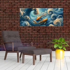 Obraz - Zlaté rybky (120x50 cm)