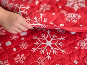 Prehoz na posteľ SNOWFALL červený Rozmer: 170 x 210 cm