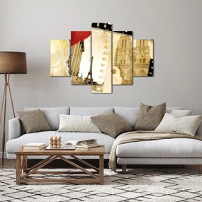 Obraz - Spomienky na Paríž (150x105 cm)