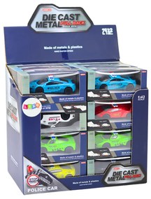 LEAN TOYS Policajné auto Resorak 1:43 kovové