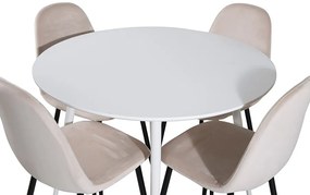 Plaza Polar stolová súprava biela/béžová