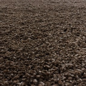 Tmavohnedý koberec 60x110 cm Fluffy – Ayyildiz Carpets