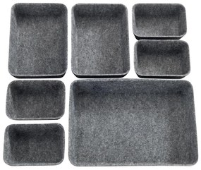 WENKO 64502100 - Organizér do zásuvky FELT 28,5x20 cm sivý