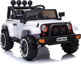 LEAN CARS Elektrické autíčko Jeep BRD-7588 biele 4x4