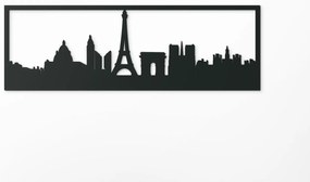drevko Obraz Paríž panoráma Rozmer obrazu: 29,5 x 89 cm, Farba dekorácie: Čierna