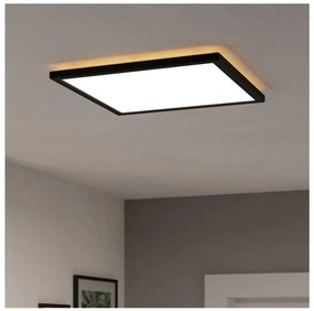 Eglo 901443-LED Kúpeľňové stropné svietidlo ROVITO 17,6W/230V 39x39cm IP44 čierna EG901443