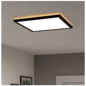 Eglo 901443-LED Kúpeľňové stropné svietidlo ROVITO 17,6W/230V 39x39cm IP44 čierna EG901443
