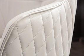 Kancelárske kreslo Euphoria biela umelá koža