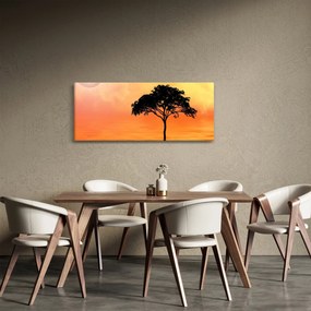 Obraz stromu pri západe slnka (120x50 cm)