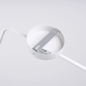 Nástenné svietidlo Nox, 1x biele kovové tienidlo, vypínač