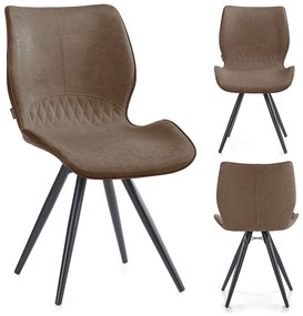 HOMEDE Jedálenská stolička Horsal hnedá, velikost 48,5x69,5x82
