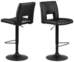 Čierna barová stolička s nastavitelnou výškou Actona Sylvia