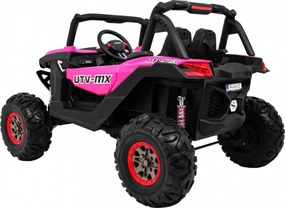 Ramiz Detský kočík SuperStar ružový + pohon 4x4 + diaľkové ovládanie + batožinový priestor + MP3 LED + zámok dverí