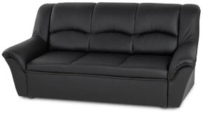 Kožená sedacia súprava DUBAJ LUX 3+2+1 čierna, čierna (k-70)