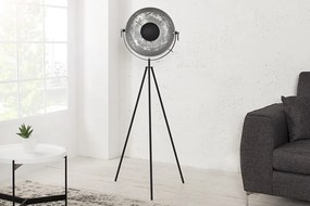 Dizajnová stojanová lampa Atelier 145 cm čierno-strieborná