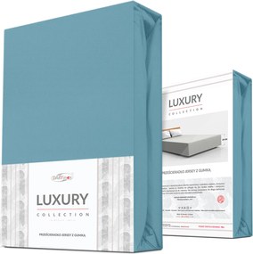 JERSEY PRESTIERADLO 90X200 CM, VÝŠKA 30 CM MODRÉ